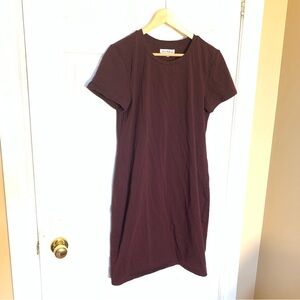 Rose Maternité Plum Midi T-Shirt Dress – Size Large – 95% Cotton